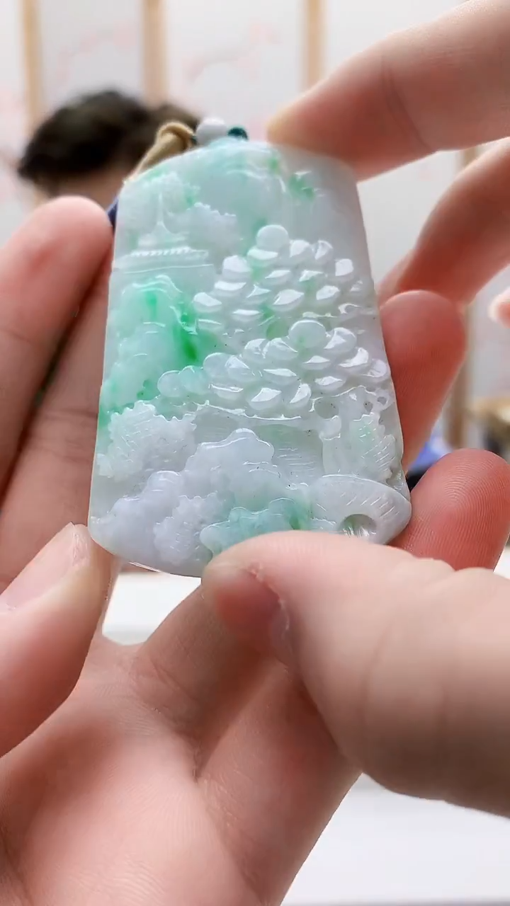 未镶嵌定制翡翠5163bb-毛货挂件34