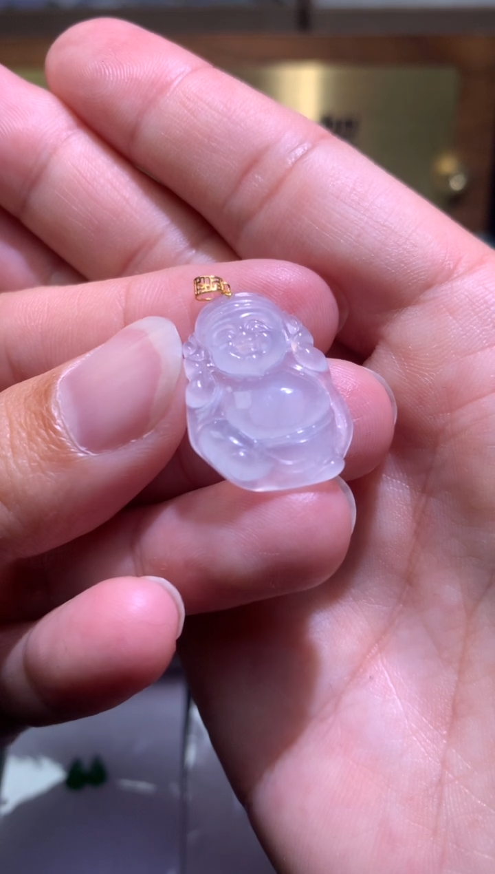 【闪购商品】翡翠颈饰18K金镶嵌净货