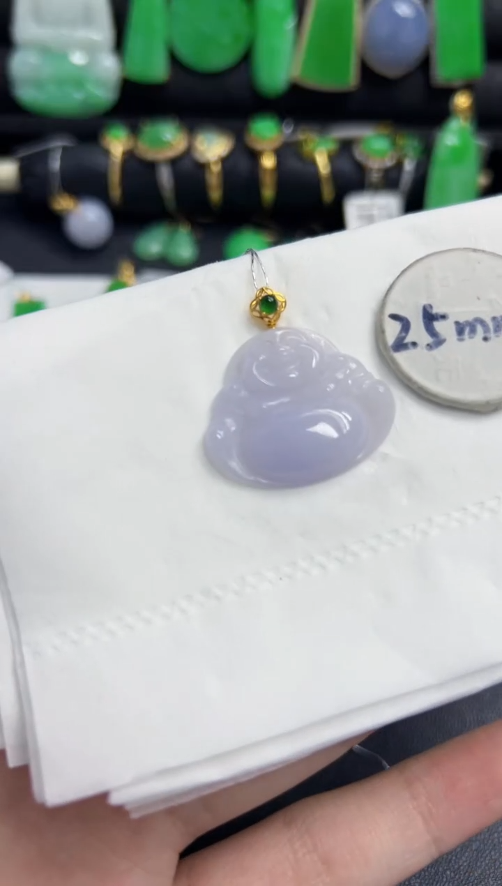 【闪购商品】翡翠颈饰18K金镶嵌Y缅料A货/支持复检/一件