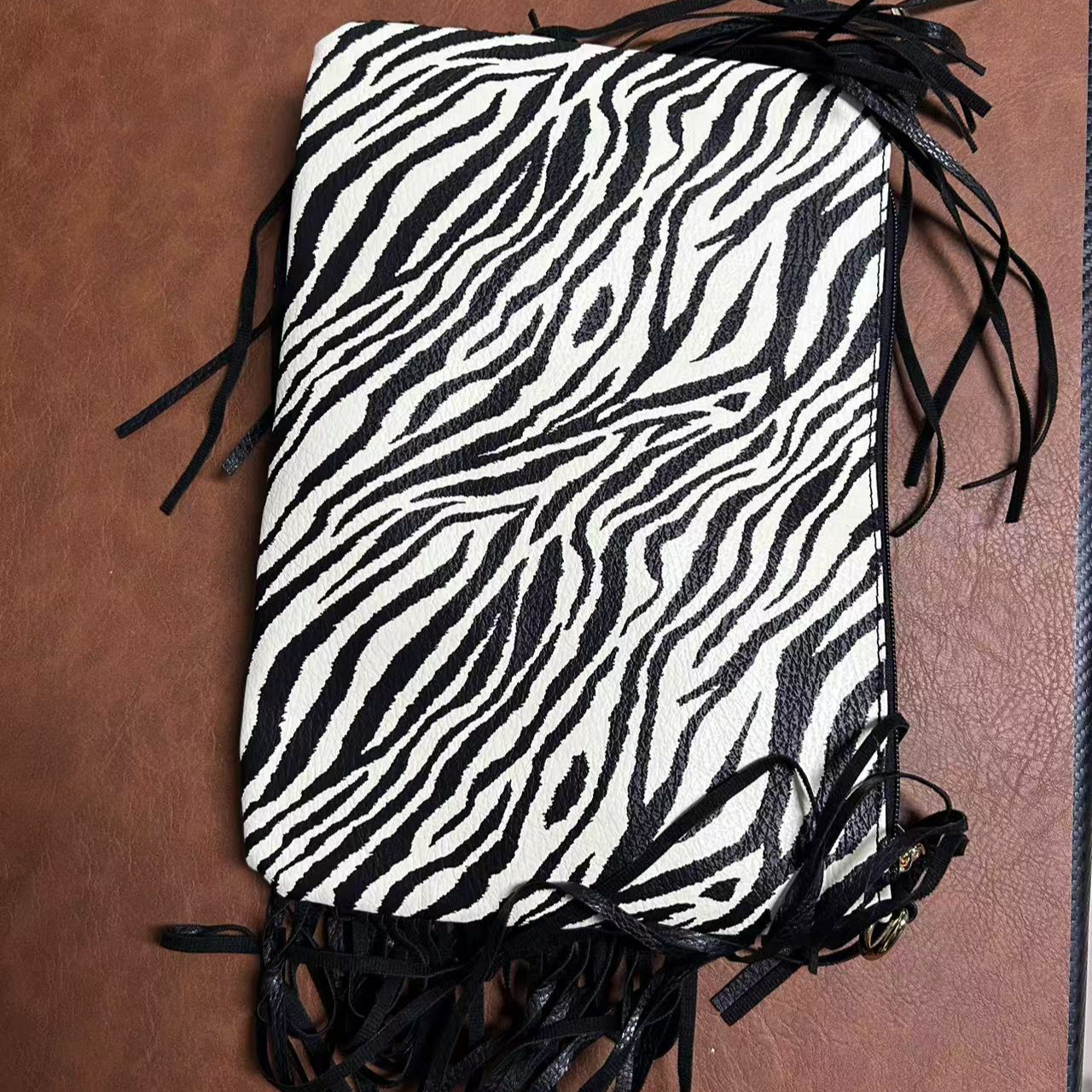 豹纹防水都市简约便携肩包抽绳拉链斜挎包托特包女士默认微瑕