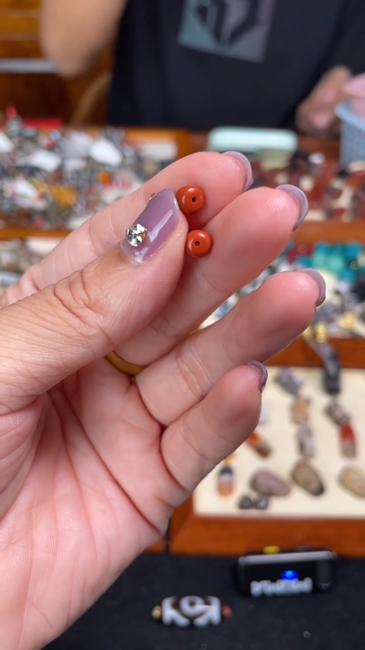 南红玛瑙未镶嵌颈饰59老型对珠