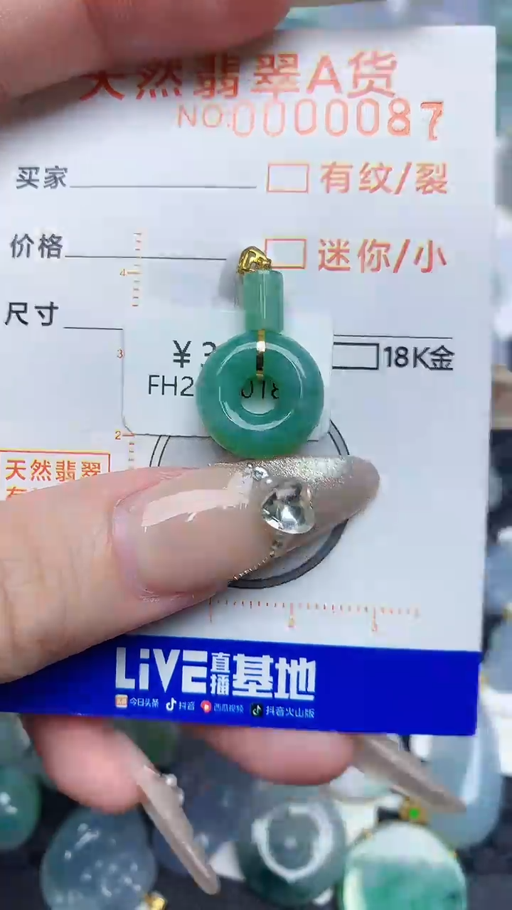 【闪购商品】翡翠颈饰18K金镶嵌867868768