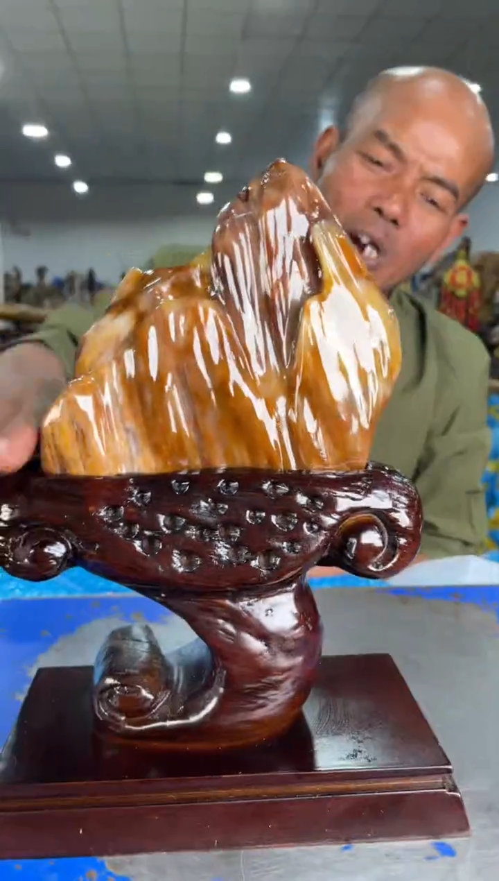 【闪购商品】硅化玉摆件未镶嵌85