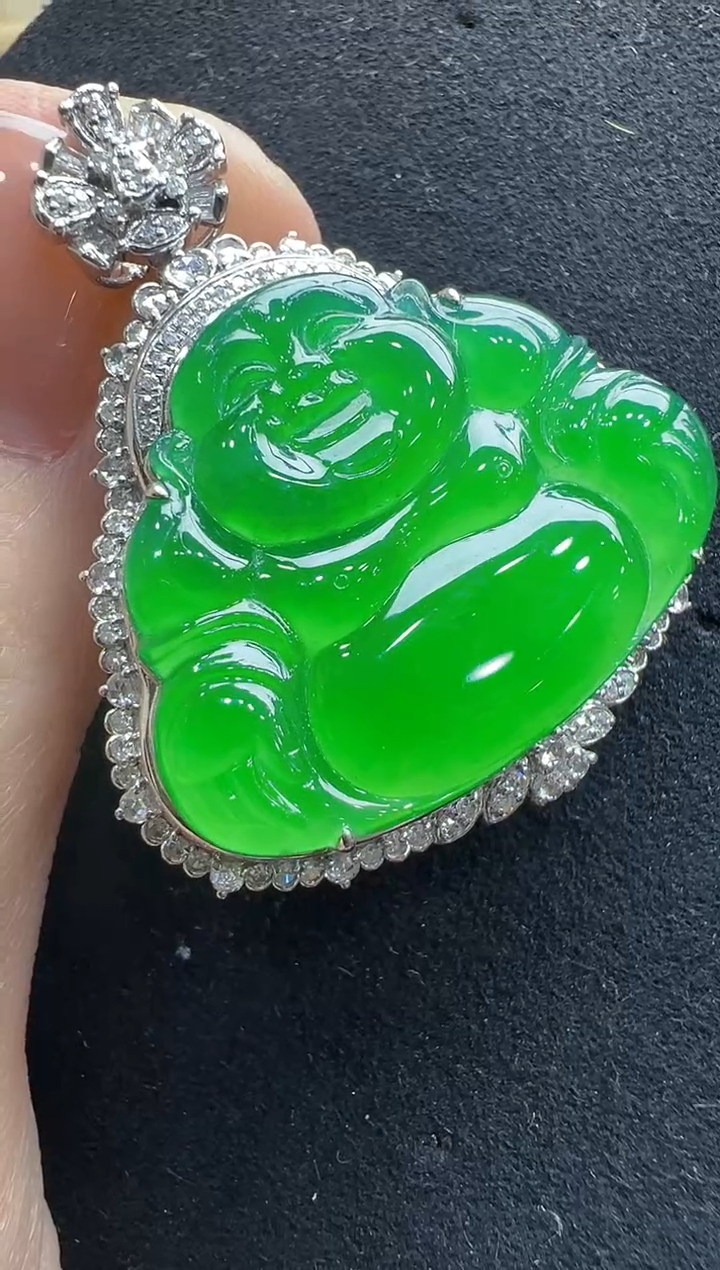 【闪购商品】翡翠吊坠(不含链)18K金镶嵌多样性发货拍一发一