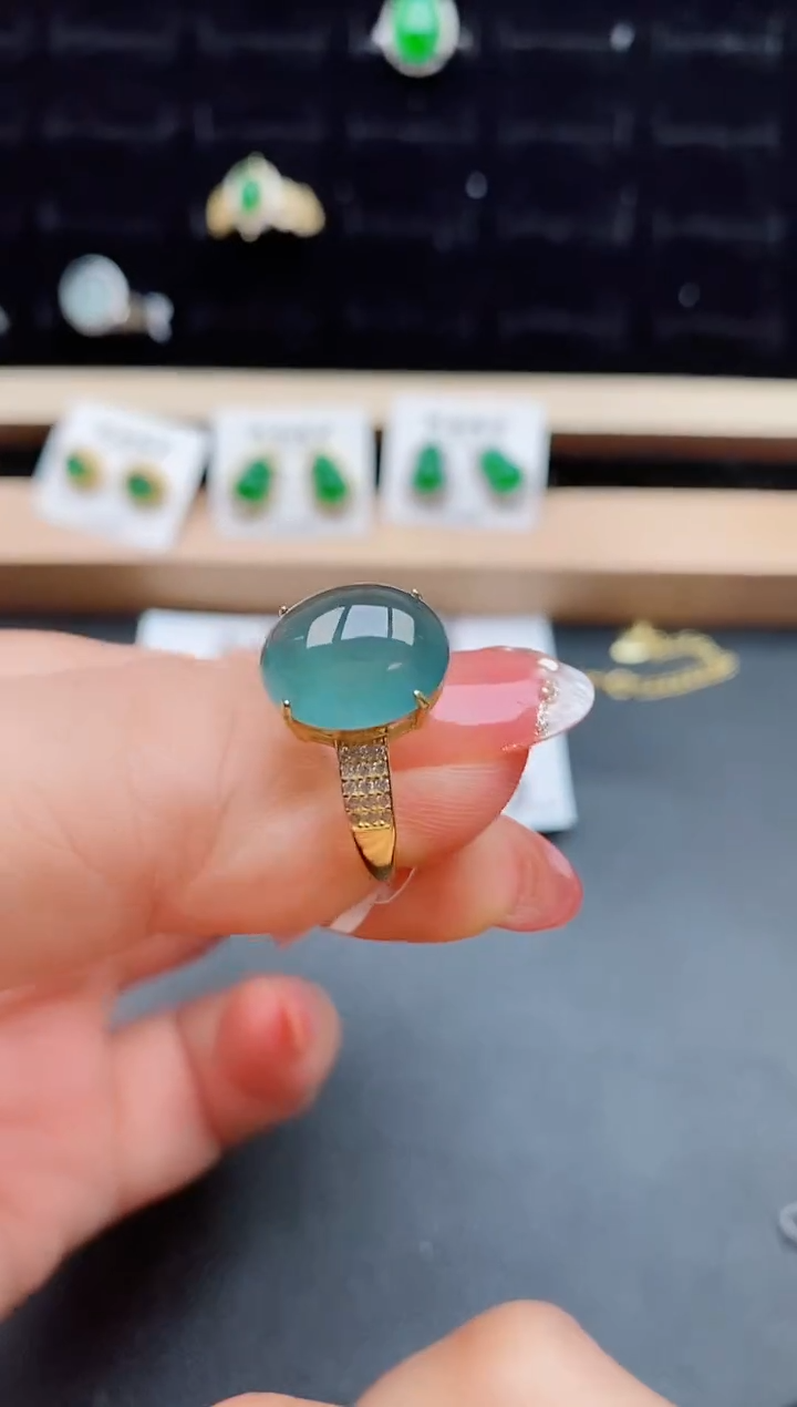 【闪购商品】翡翠戒指银S925镶嵌12121