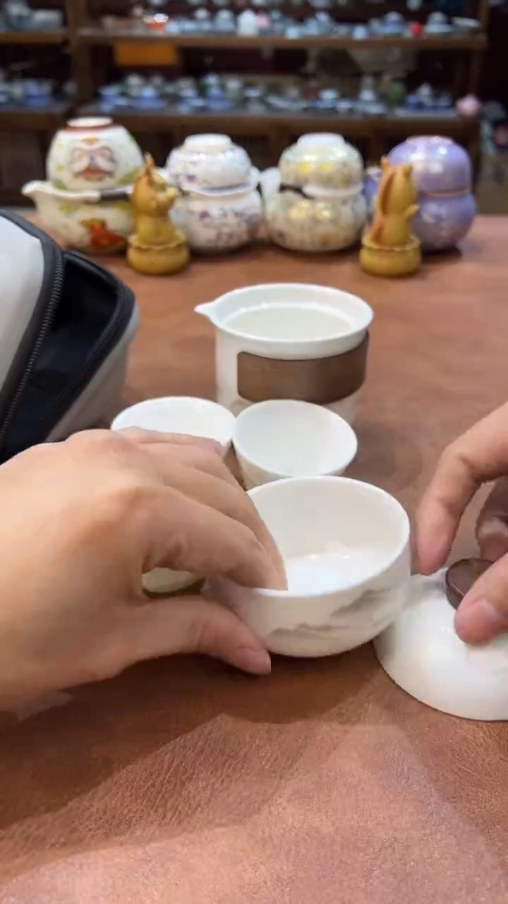 真的很便宜会开片的旅行茶具