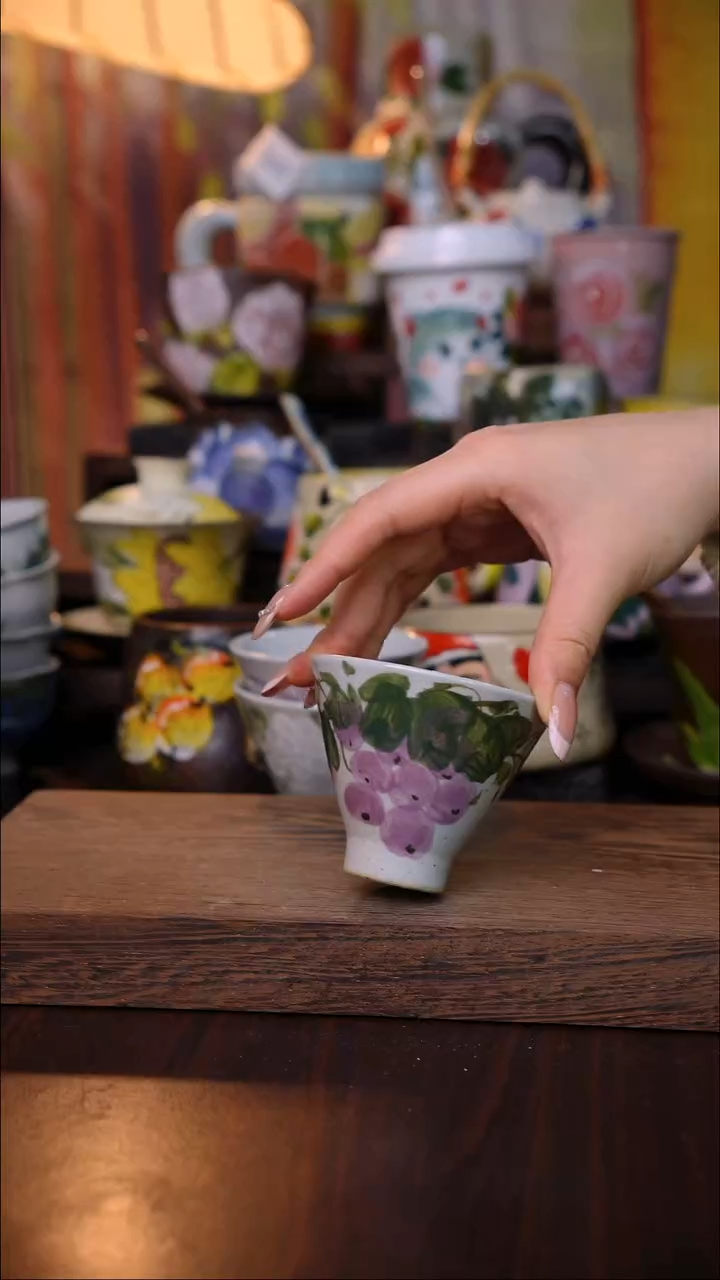 杯子陶泥垚手作 景德镇手工手绘陶瓷器物