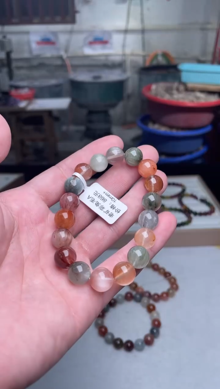 【闪购商品】水晶手串未镶嵌老矿彩兔毛A10多样性发其一