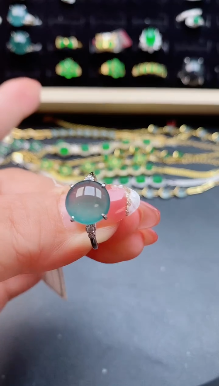 【闪购商品】翡翠戒指银S925镶嵌508500