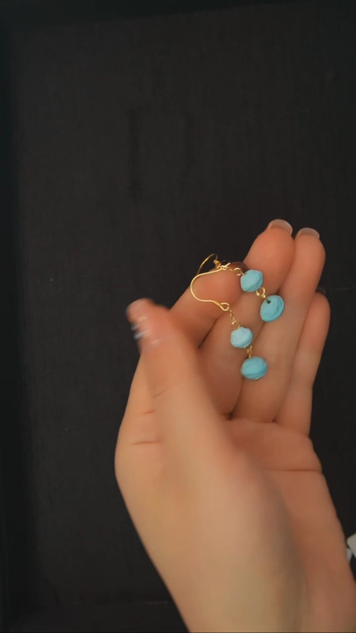 【闪购商品】绿松石耳环银S925镶嵌发货一件