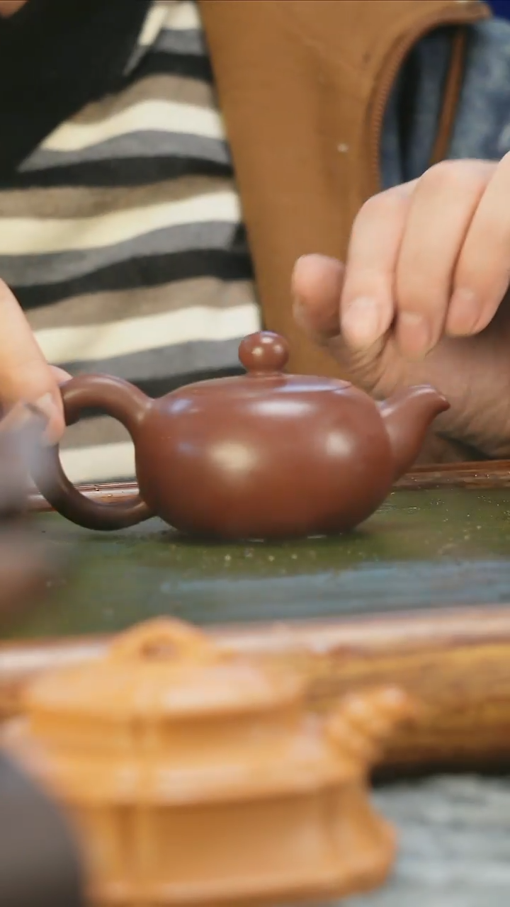 茶壶紫砂老紫泥光塑一粒珠