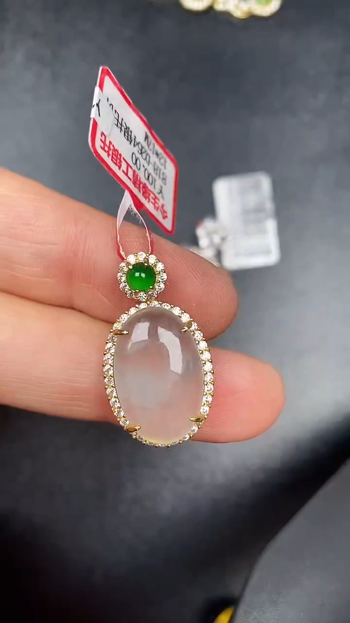 银S925镶嵌戒指翡翠2980