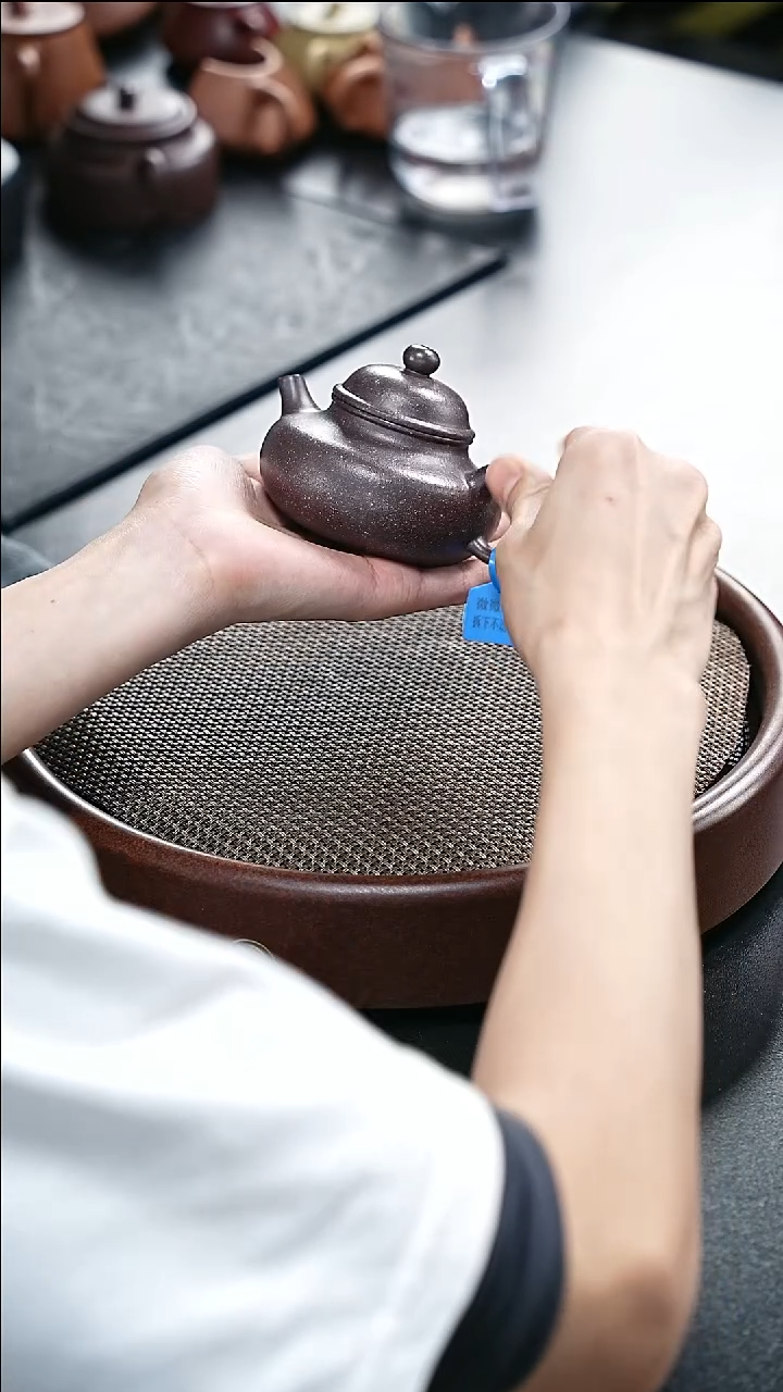 茶壶紫砂大容天-桃花泥-全手工微微瑕