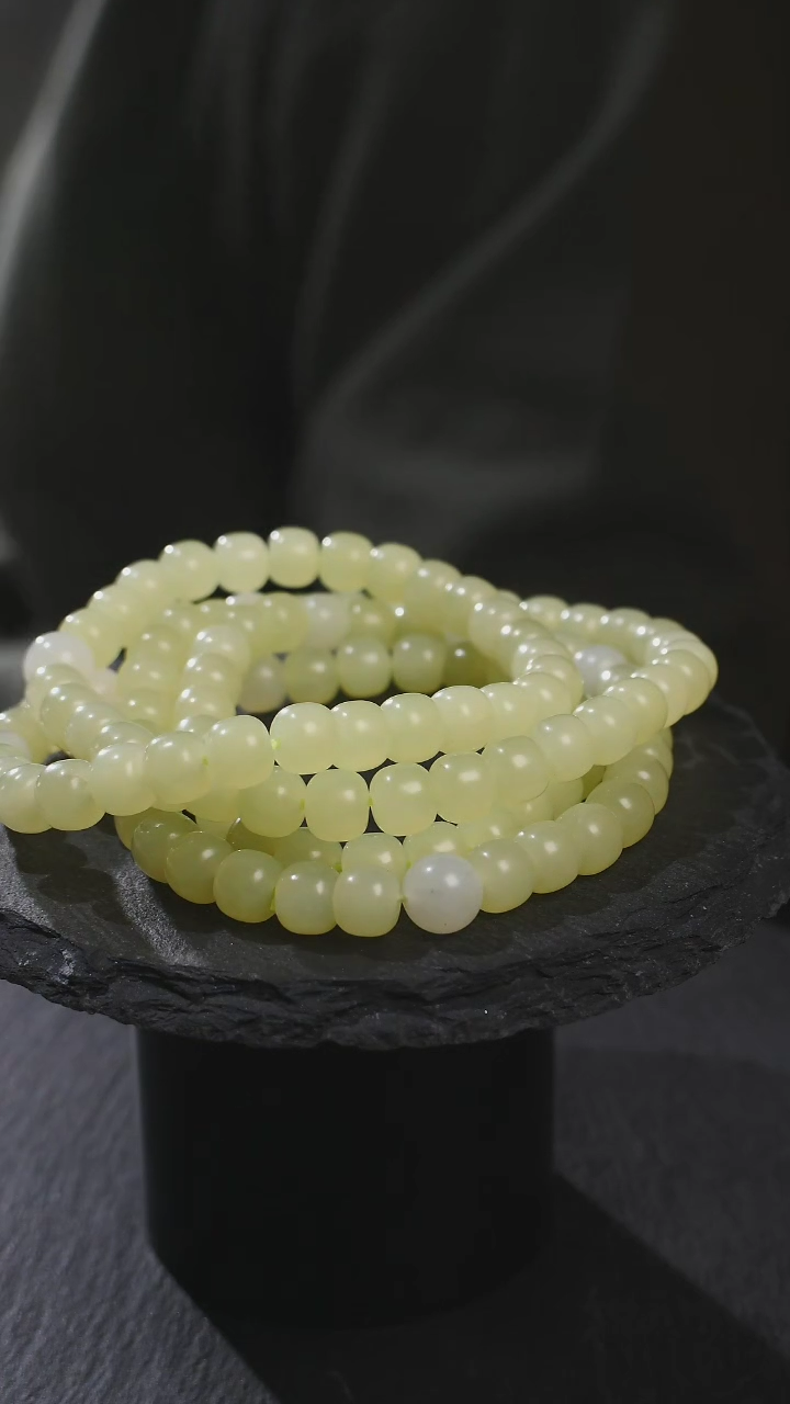 【闪购商品】和田玉手串未镶嵌和田玉黄口多圈6*7