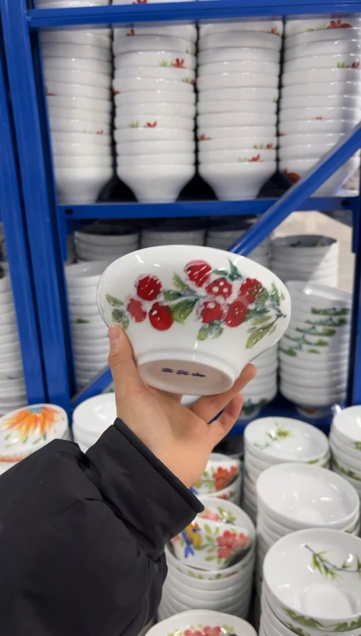 景德镇高温陶瓷食品级手绘釉中彩-葫芦碗