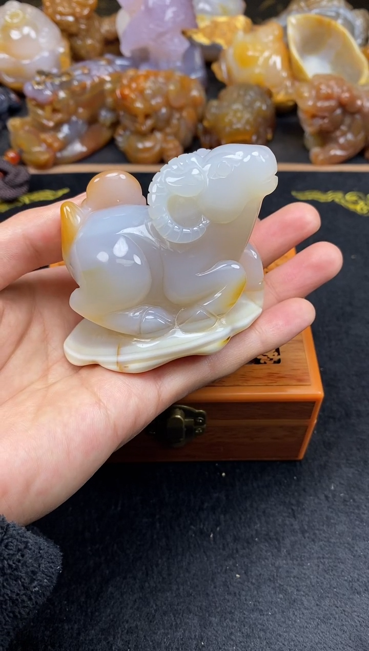 未镶嵌玛瑙/玉髓珠宝奇石L****60