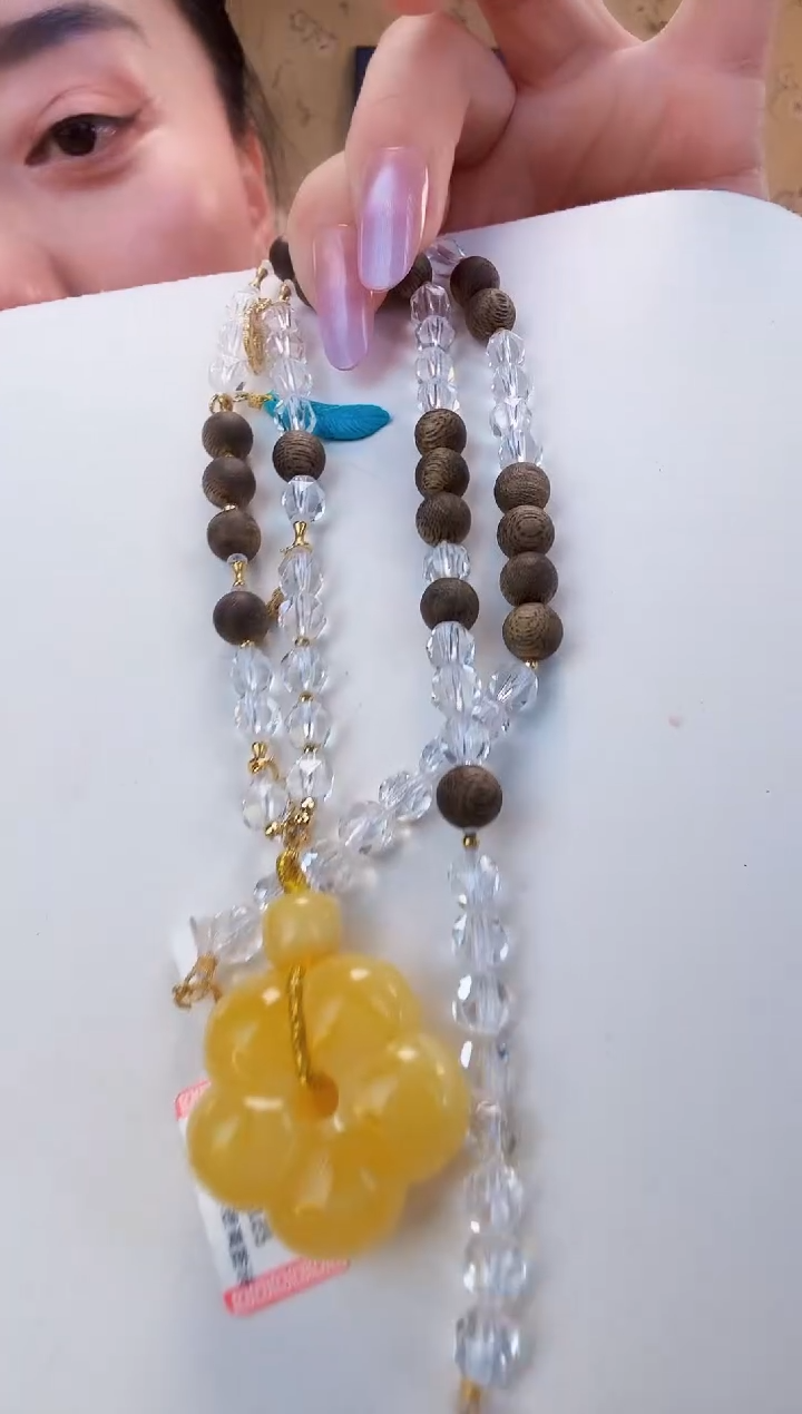 未镶嵌颈饰蜜蜡蜜蜡花项链