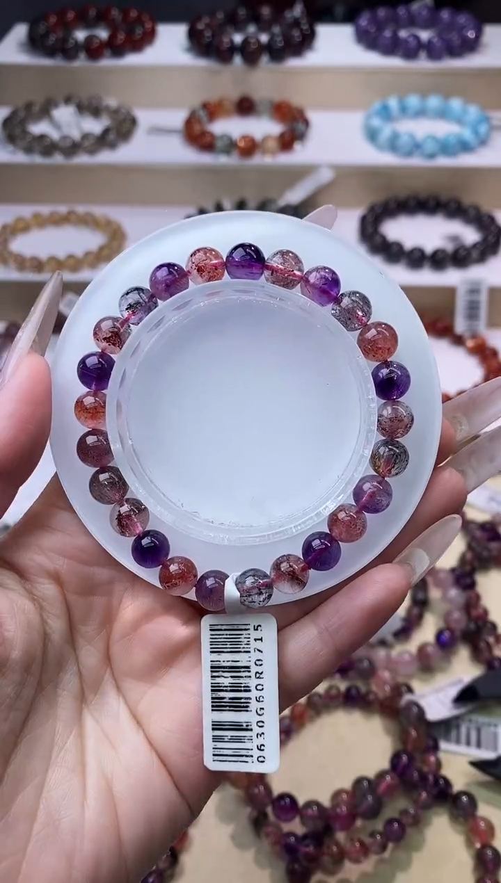 【闪购商品】水晶手链未镶嵌黑加仑超七单圈7m+