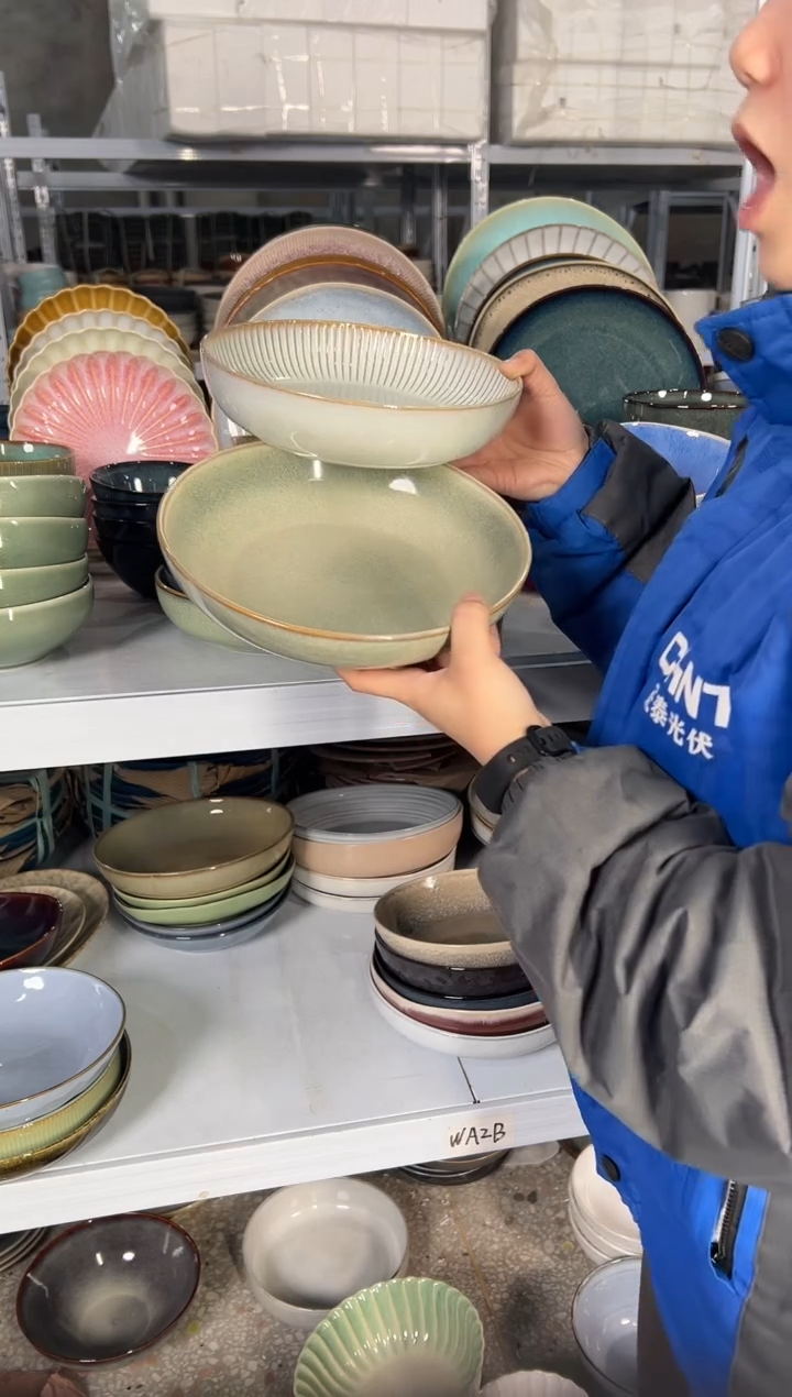 陶瓷外贸尾货瑕疵满20包邮X2 深盘组合