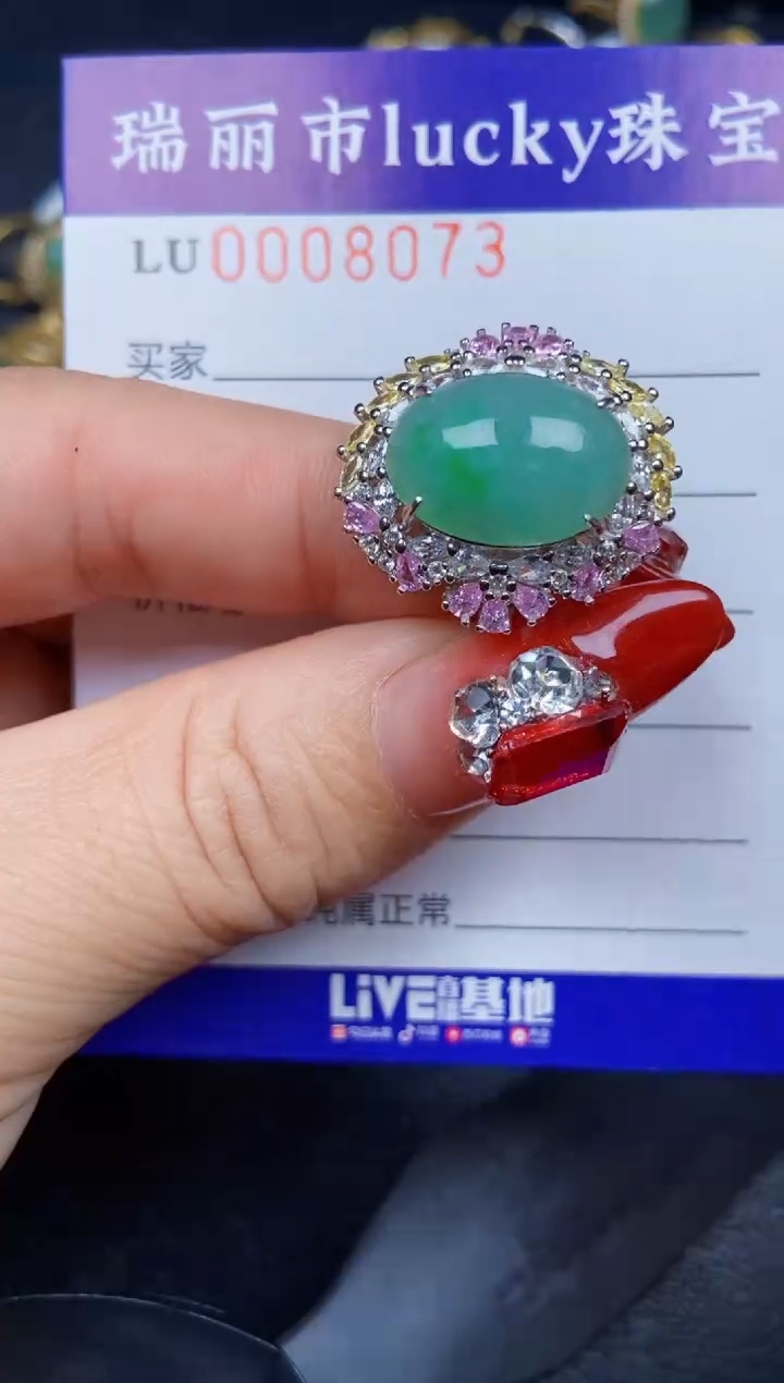 【闪购商品】翡翠颈饰银S925镶嵌8073