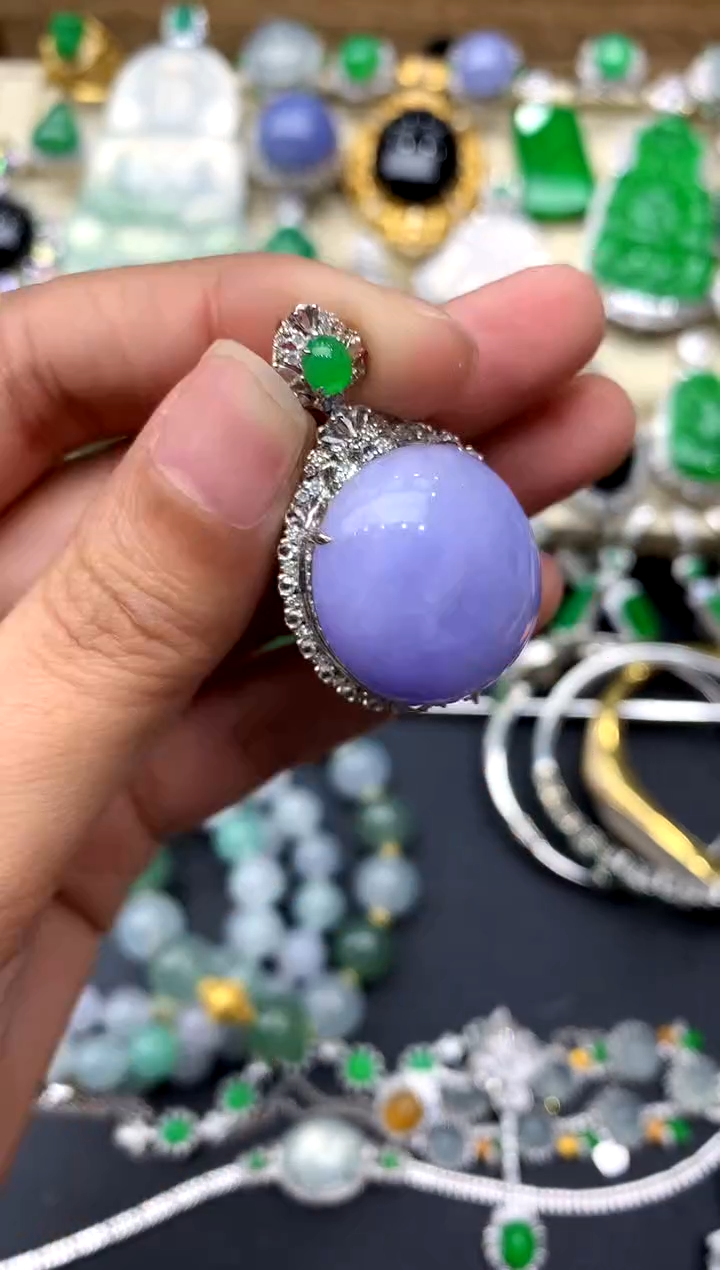 【闪购商品】翡翠颈饰18K金镶嵌425-中国好珍宝