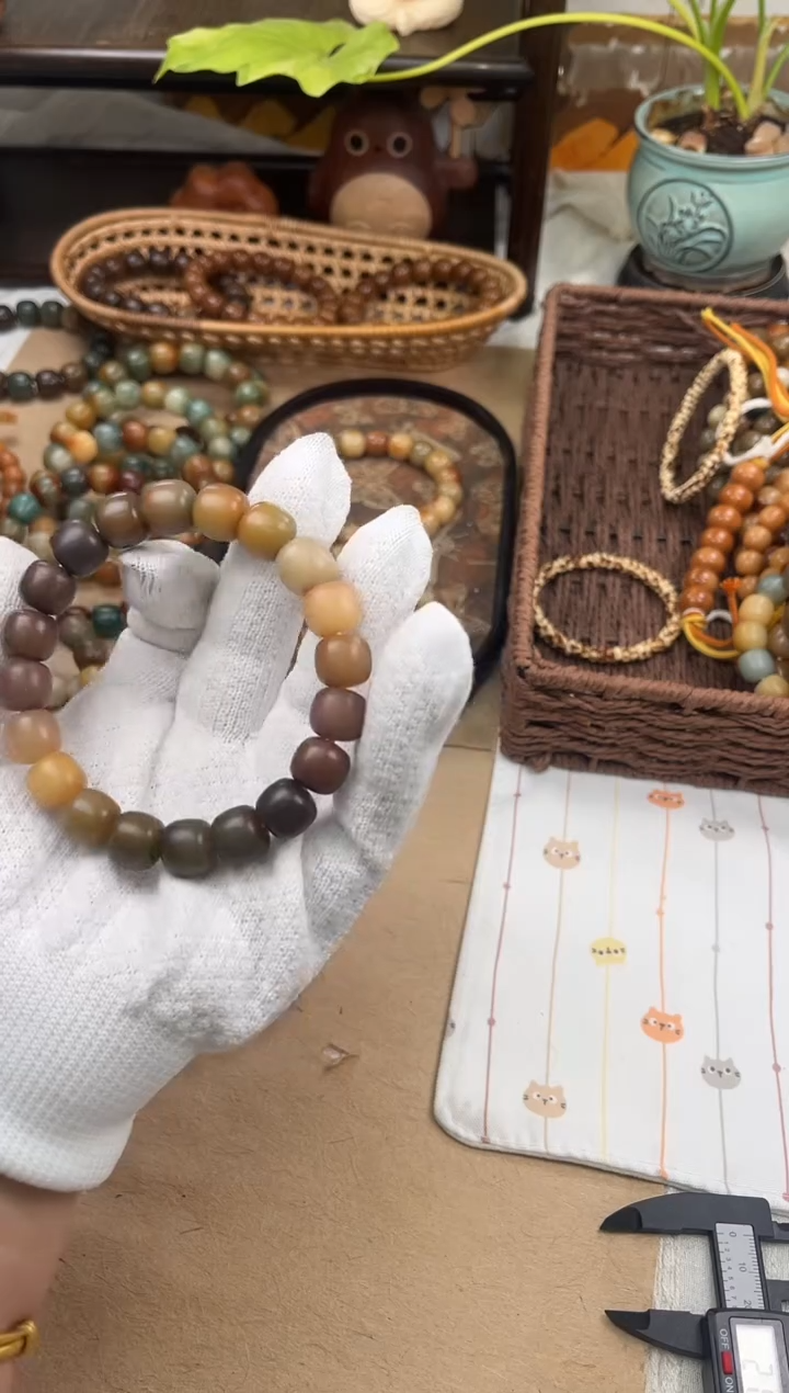 手串菩提根/象牙果a395 卡13 干磨莫奈微瑕