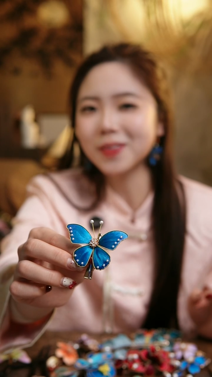 木原创设计非遗绒花蝴蝶A6