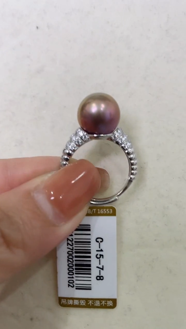 【闪购商品】淡水珍珠LL银S925镶嵌珍珠戒指@@c1227