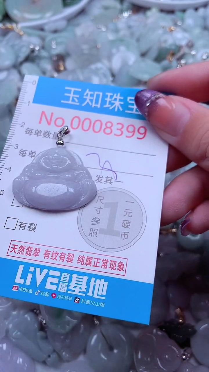 翡翠未镶嵌吊坠(不含链)8399