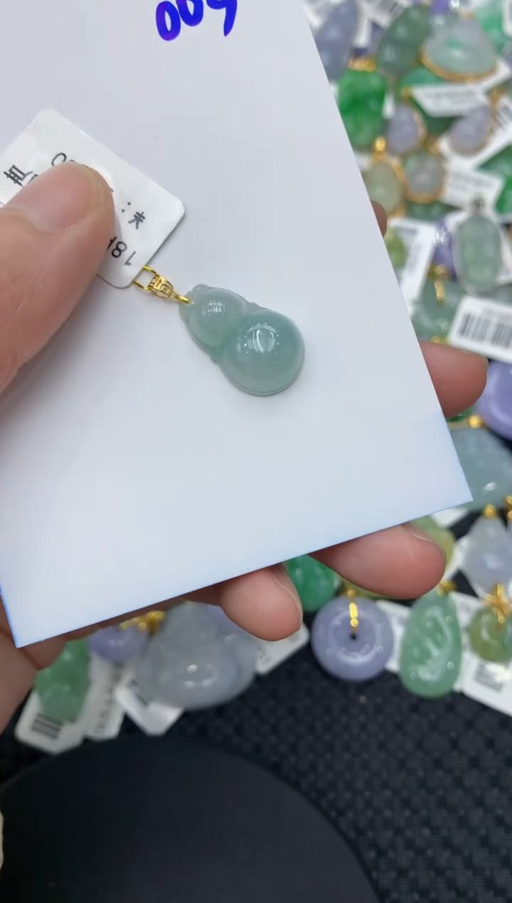 【闪购商品】翡翠颈饰18K金镶嵌11111111111