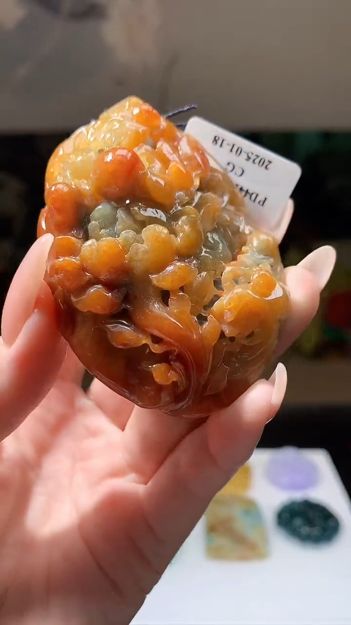 【闪购商品】定制翡翠未镶嵌5143jj-毛货挂件44