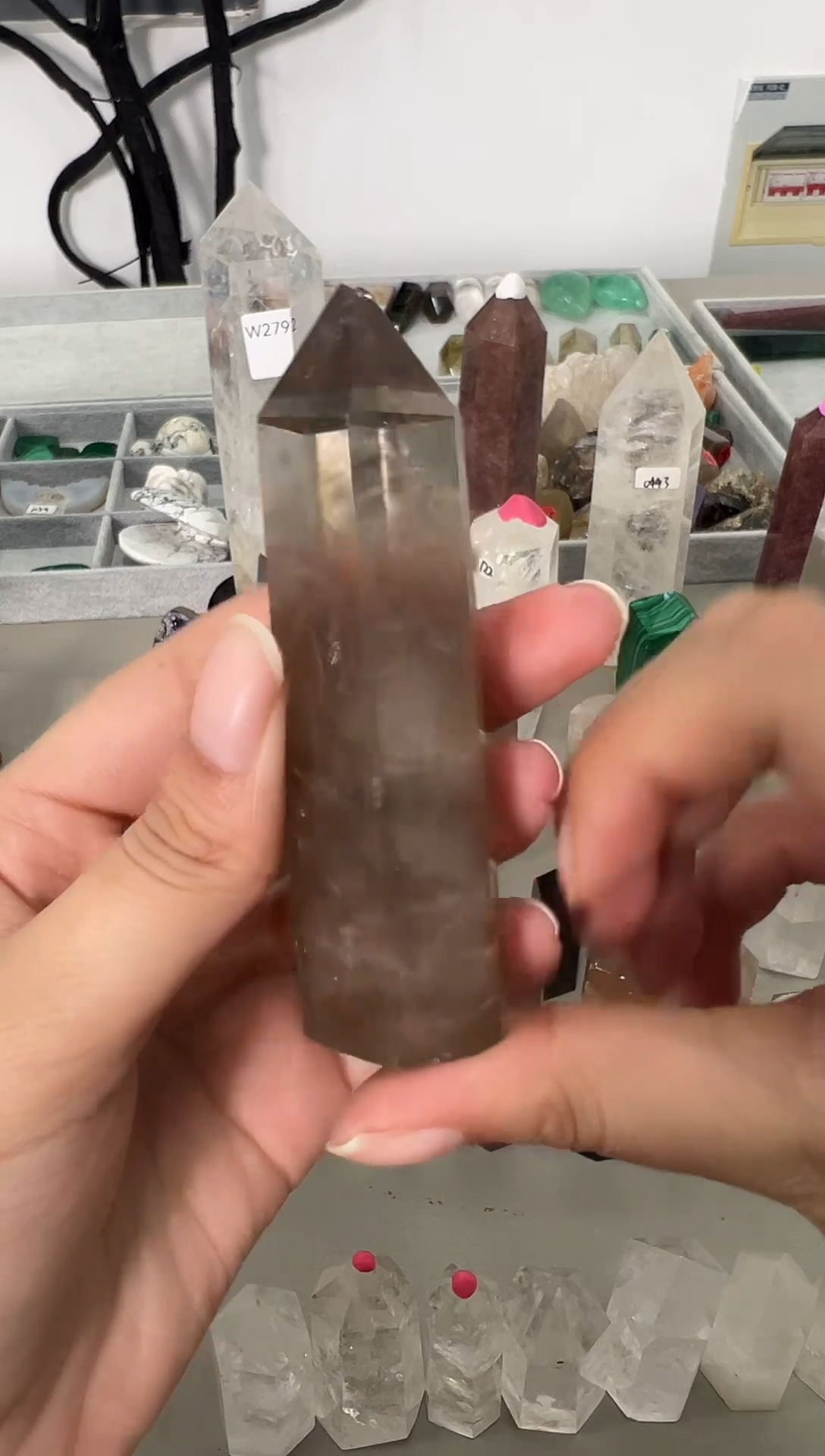 未镶嵌珠宝半成品水晶S217 约8.9cm