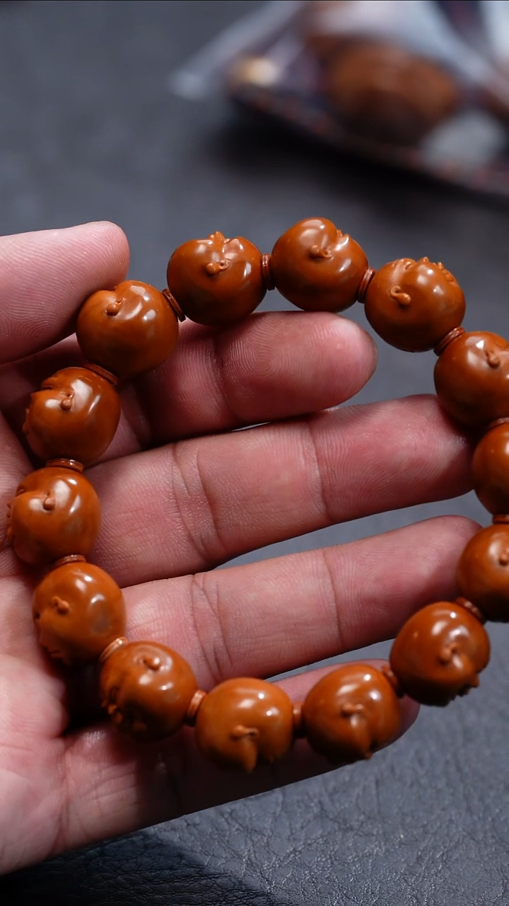 手串/手链橄榄核墨***东苏工核雕