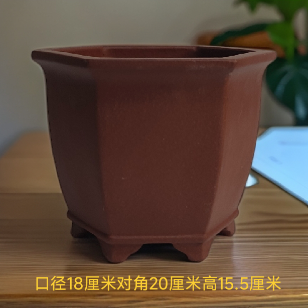 六角素面花盆花店适合自制客厅桌面多肉老桩文竹盆栽三角梅文昌竹