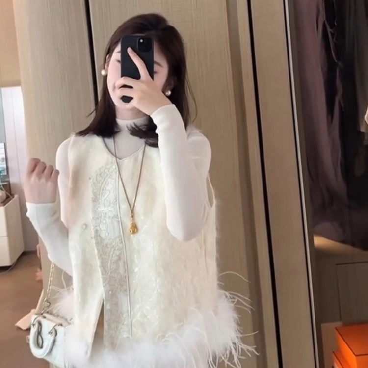 中式国风亮片刺绣马甲背心女2025新款气质优雅减龄百搭小个子上衣