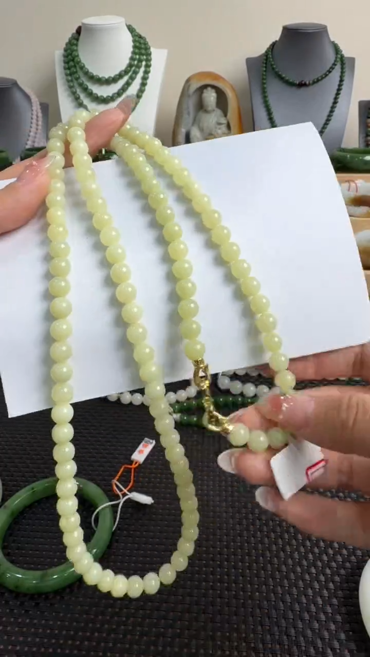 颈饰未镶嵌和田玉项链8mm