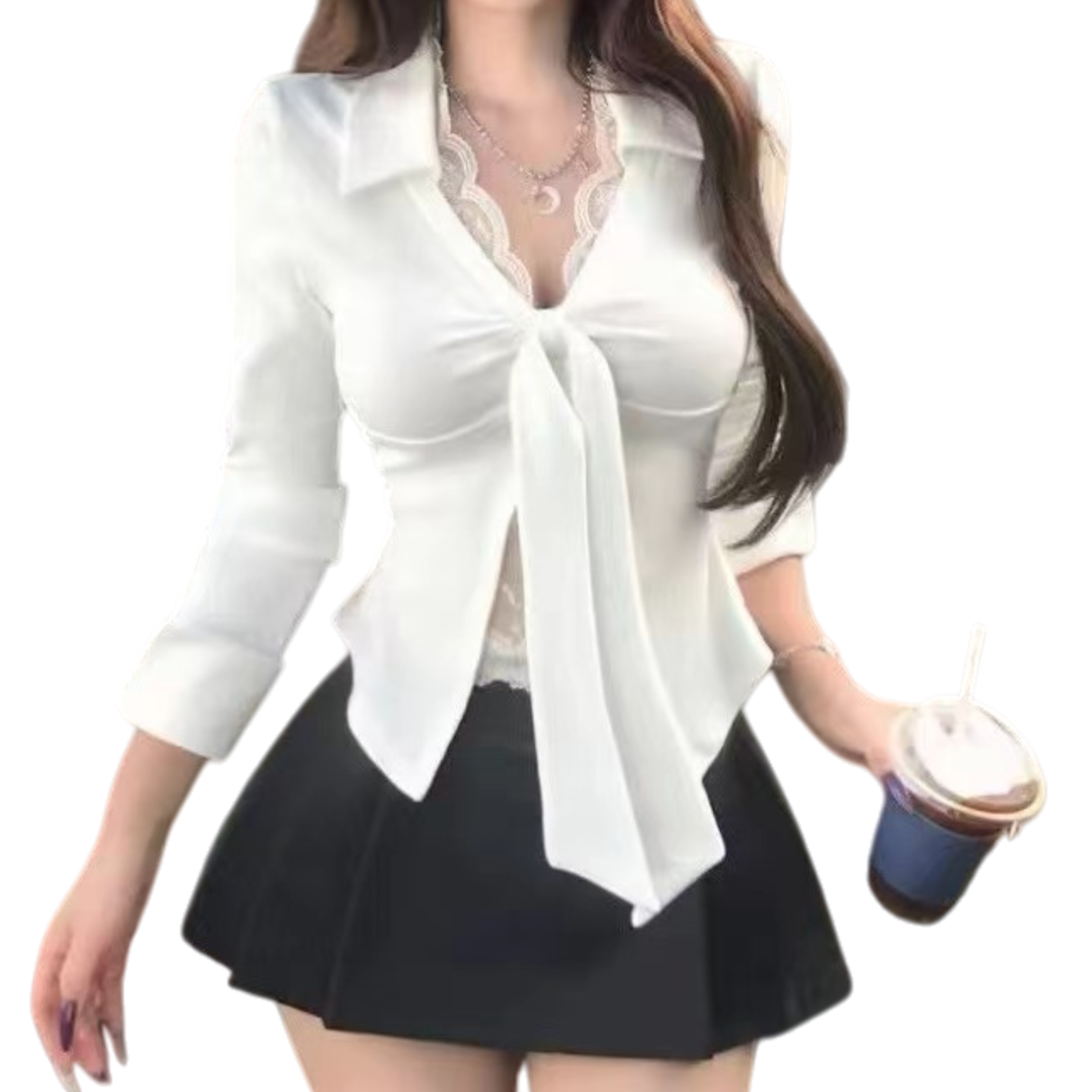 午餐肉家纯欲假两件性感上衣T恤