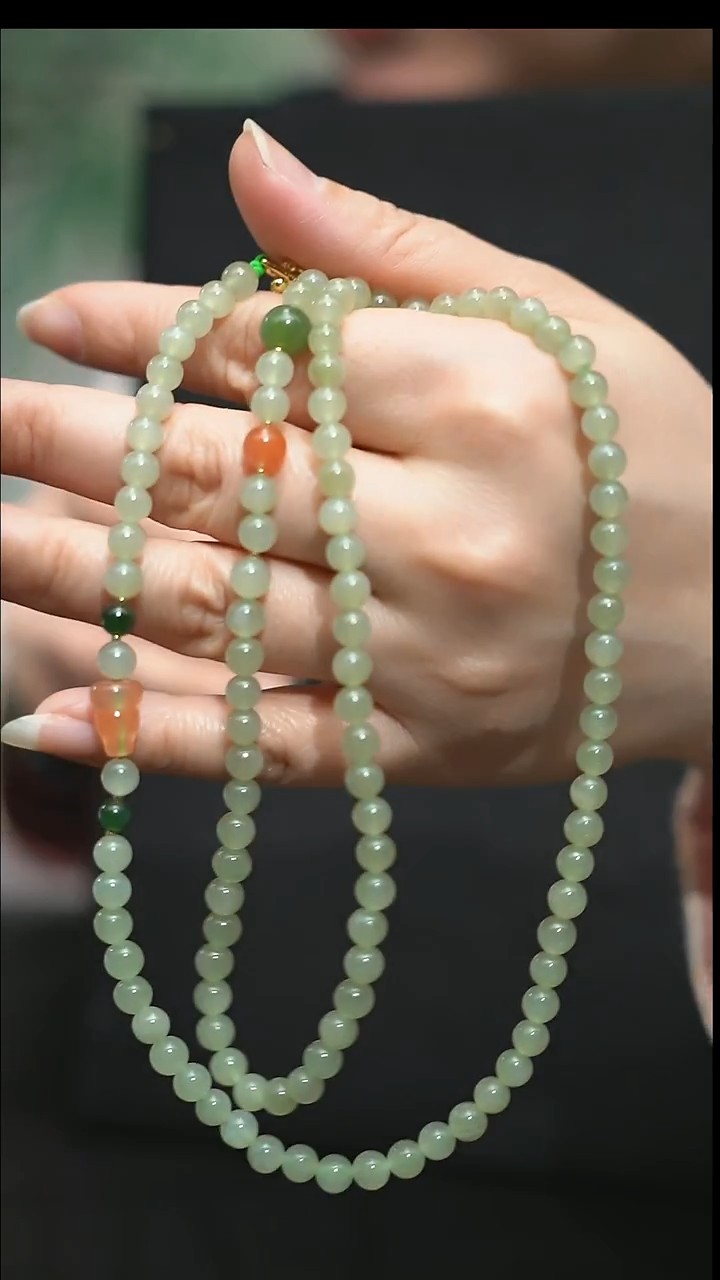 颈饰未镶嵌和田玉洋****?6mm