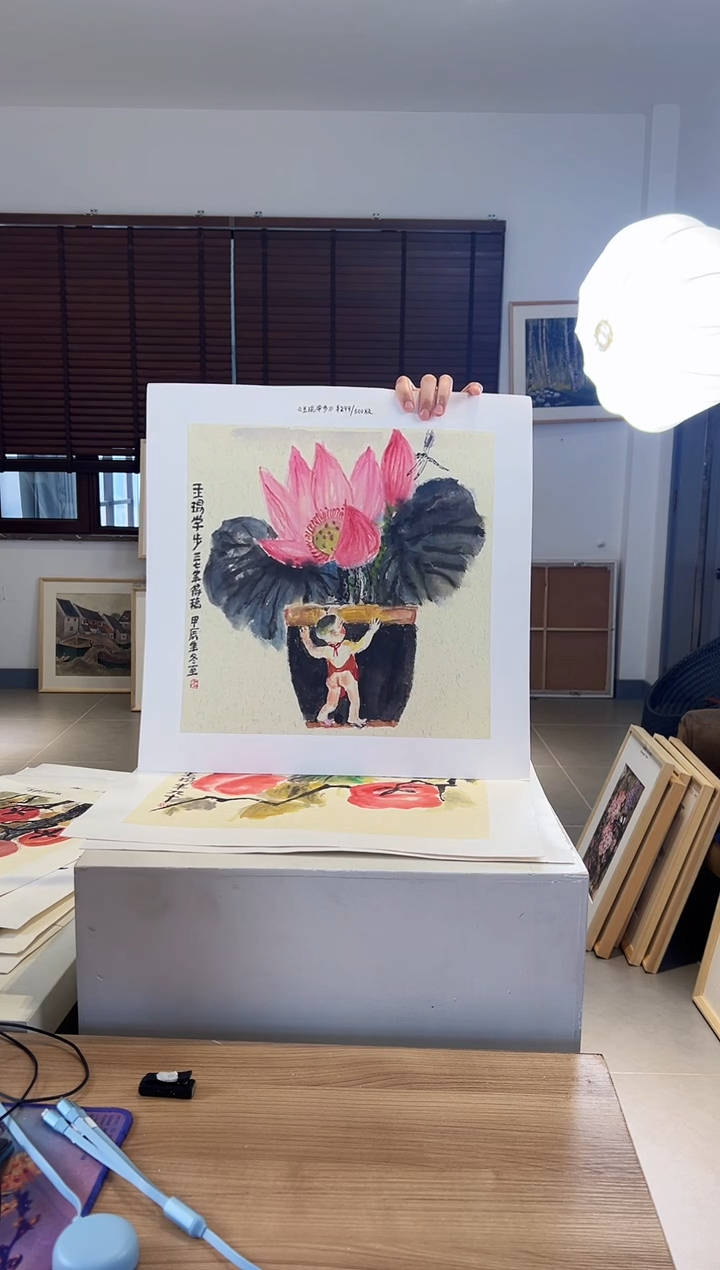 【闪购商品】版画耿玉琨限量作品亲签盖章版画S