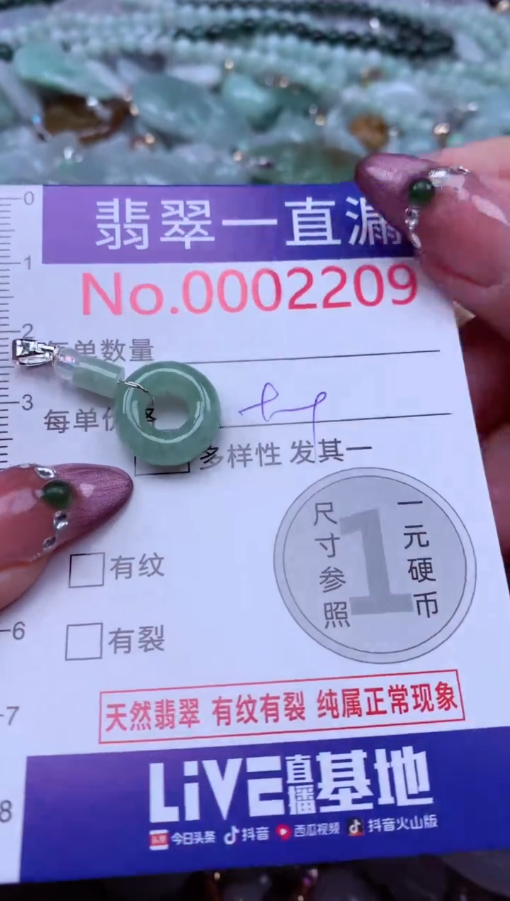 吊坠(不含链)未镶嵌翡翠2209