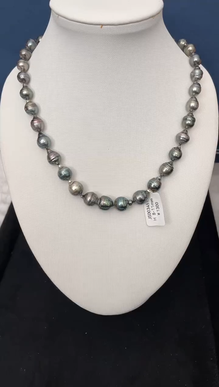 【闪购商品】海水珍珠颈饰未镶嵌大溪地螺纹8-11mm（多样性发一）