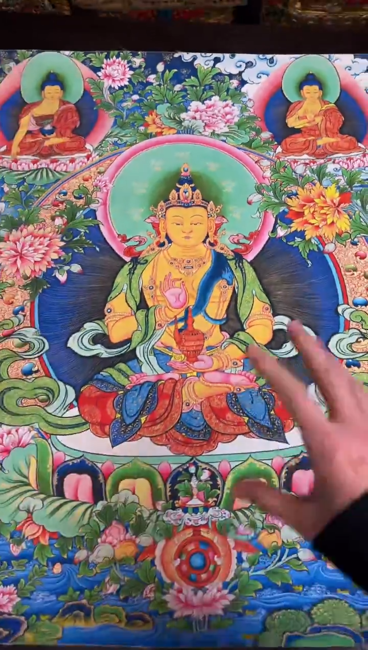 装裱画精品手绘唐卡链接--A101