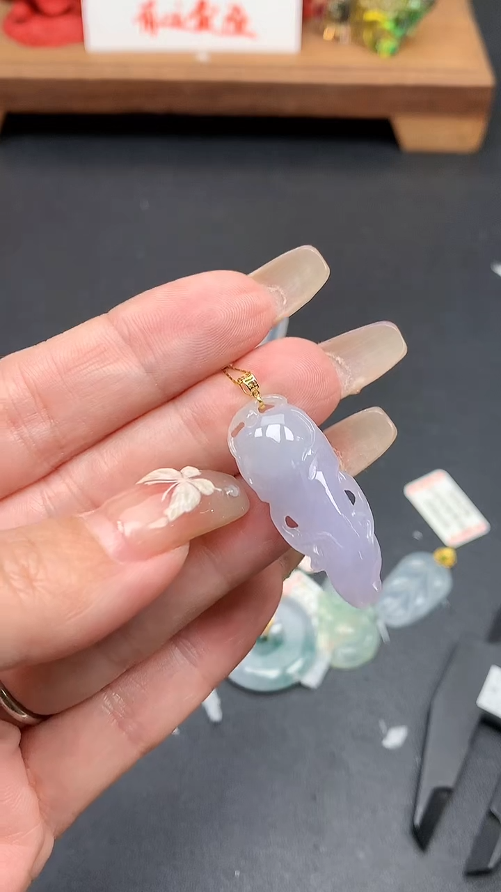 【闪购商品】翡翠吊坠(不含链)18K金镶嵌MS152744