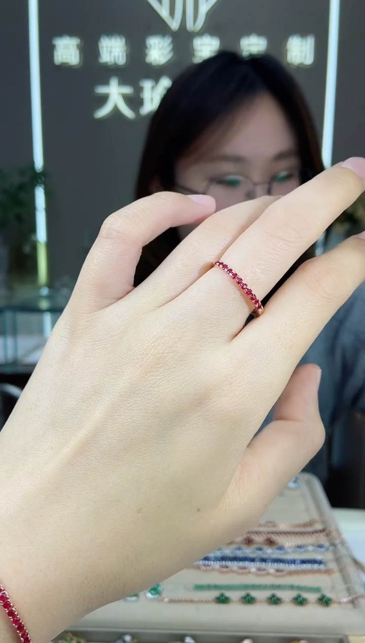 【闪购商品】红宝石手饰银S925镶嵌手饰