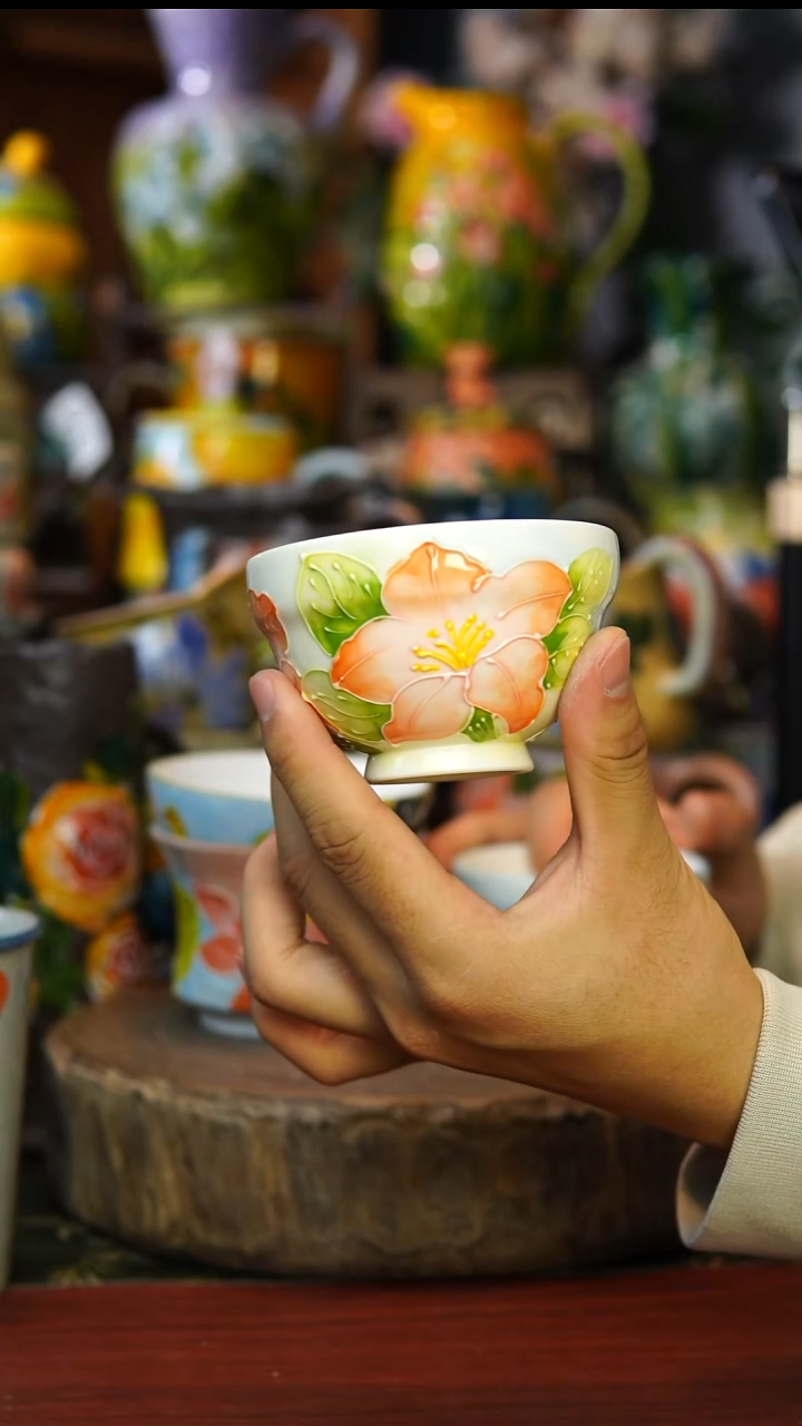 陶瓷36景德镇手工手绘釉下彩陶瓷