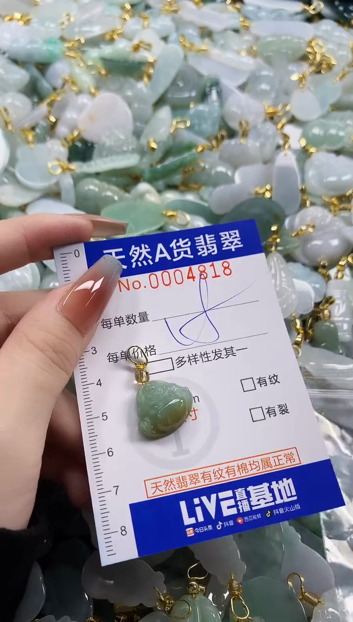 颈饰未镶嵌翡翠天**命天然A货翡翠