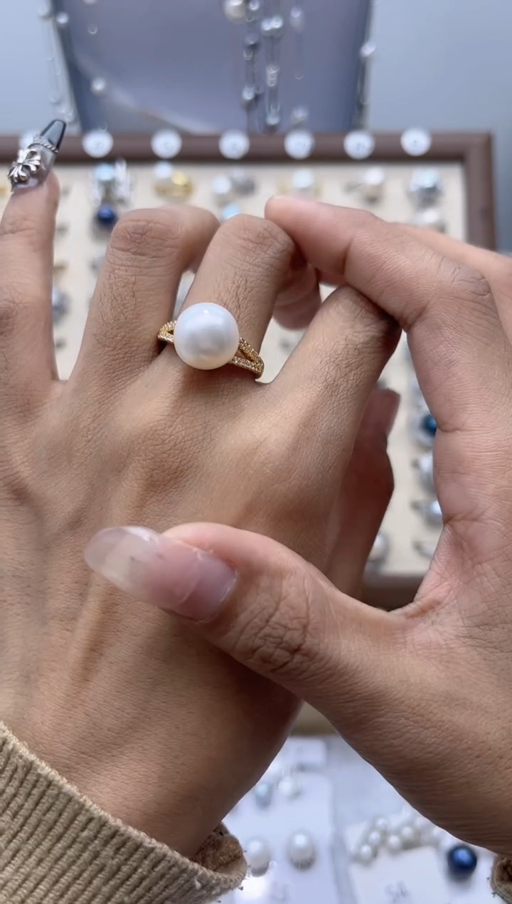 【闪购商品】淡水珍珠戒指合金95