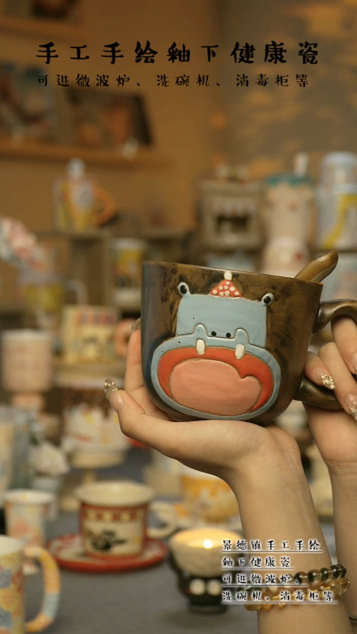 【闪购商品】杯景德镇高温釉下彩陶瓷&A426