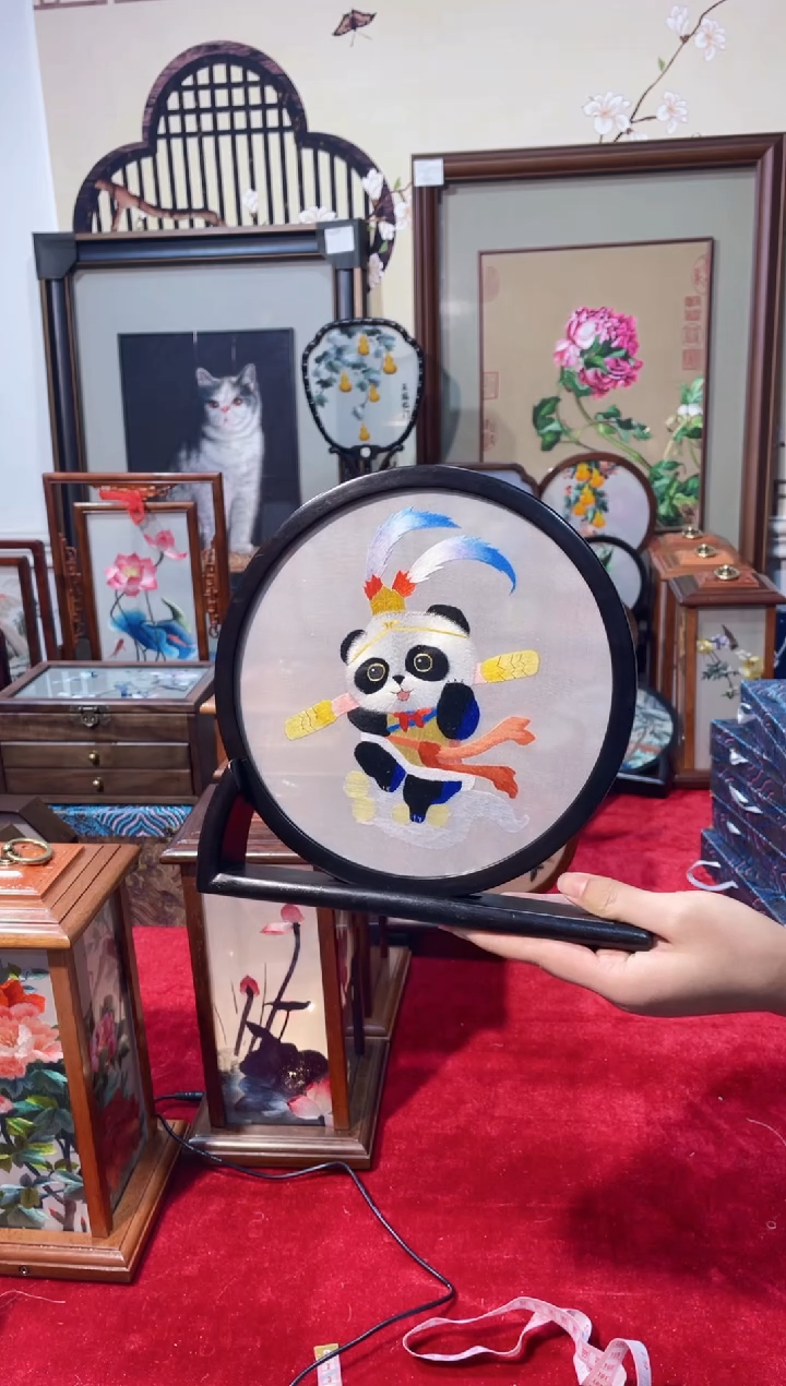 织绣精品苏绣手工刺绣，成品摆件54
