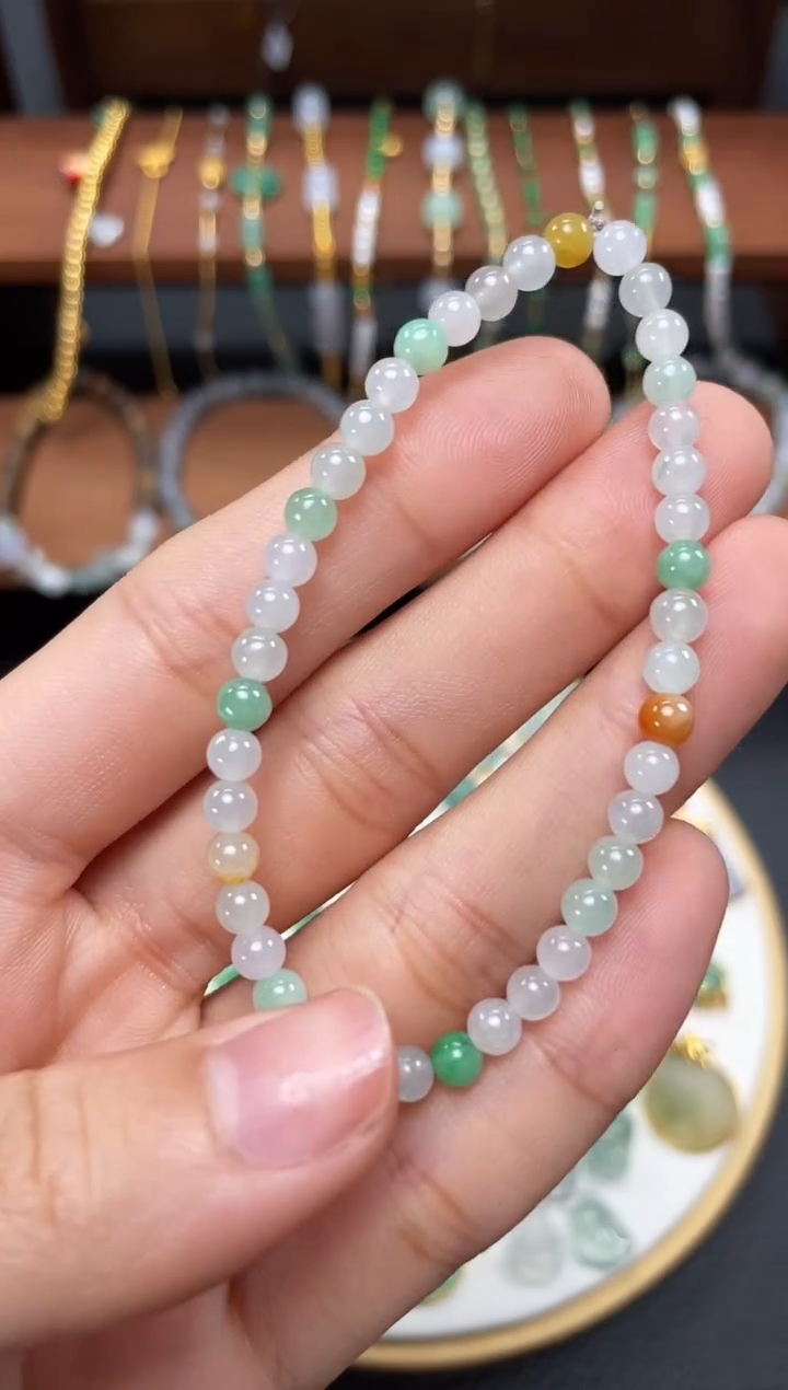 【闪购商品】翡翠套链未镶嵌一个  JK691